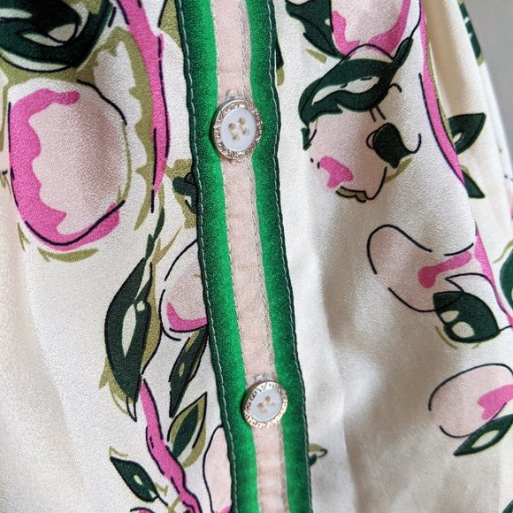 Striped Floral Sleeveless Dress- Size 6 - Picture 6 of 9